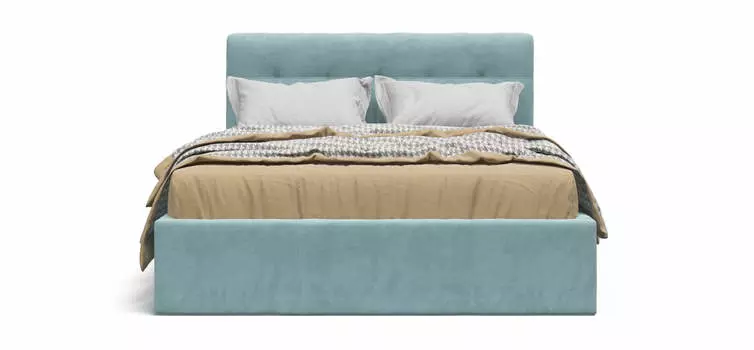 Кровать Белла 140*200 велюр Monolit аква