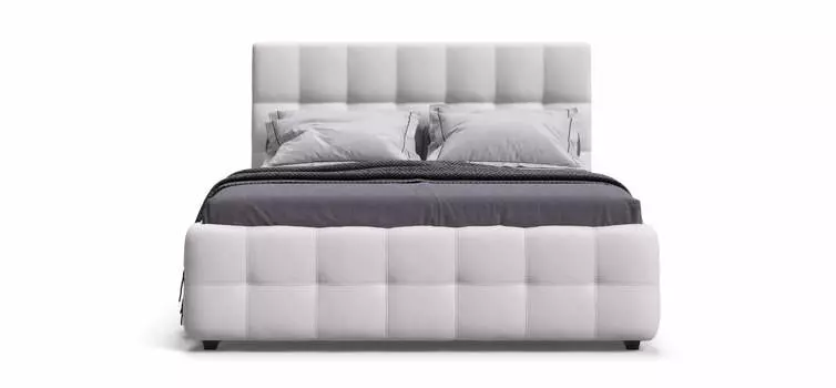 Кровать BOSS Экокожа Белая