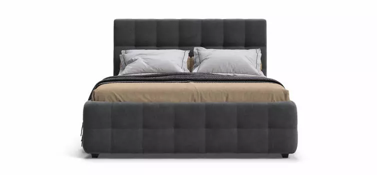 Кровать Босс 160*200 Про велюр Monolit серая