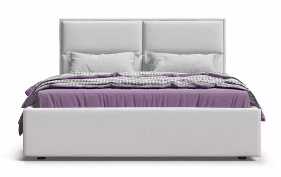 Кровать MILA экокожа белая