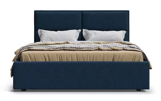 Кровать MILA рогожка Malmo синяя