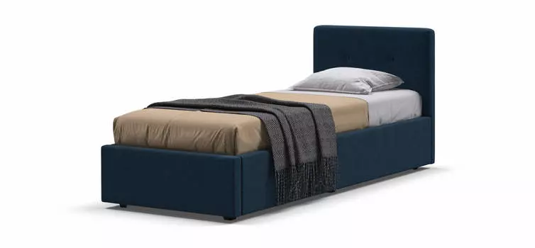 Кровать НЕЛЛИ рогожка Malmo синяя