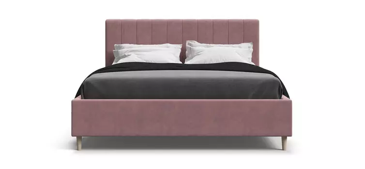 Кровать Сканди велюр Monolit роуз