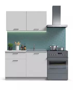 Кухонный гарнитур Люкс-120 Лайт белый снег