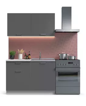 Кухонный гарнитур Люкс-120 Лайт Серый графит