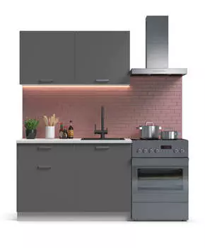 Кухонный гарнитур Люкс-120 Серый графит