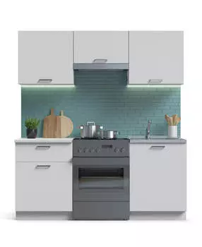 Кухонный гарнитур Люкс-180 Лайт белый снег