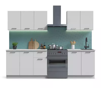 Кухонный гарнитур Люкс-200 белый снег