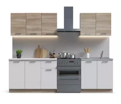 Кухонный гарнитур Люкс-200 Лайт Сонома