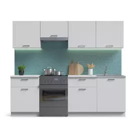 Кухонный гарнитур Люкс-240 Лайт белый снег