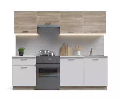 Кухонный гарнитур Люкс-240 Лайт Сонома