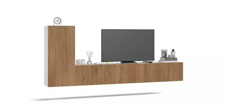 Модульная гостиная BOSS MILLING 4 Белый снег, Дуб Американский