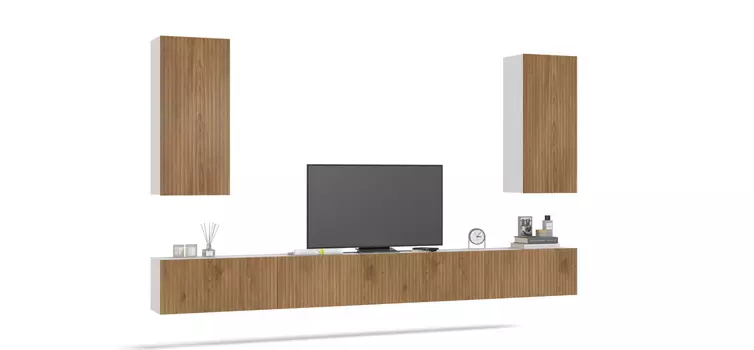 Модульная гостиная BOSS MILLING 7 Белый снег, Дуб Американский