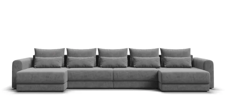 Модульный п-образный диван РИЧМОНД MODOOL Велюр Royal стоун