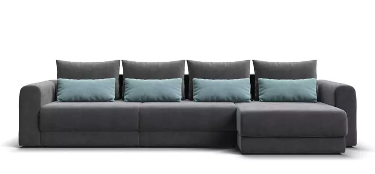 Модульный угловой диван РИЧМОНД MODOOL MAX Велюр Monolit серый