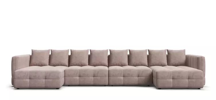 П-образный диван BOSS ONE MODOOL Велюр Royal пион NEW