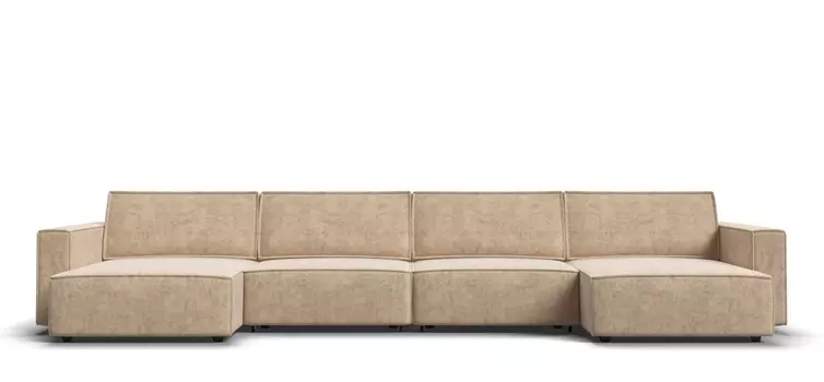 П-образный диван BOSS SOFT MODOOL Велюр Роял шампань