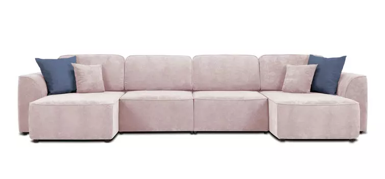 П-образный диван KING MODOOL Велюр Royal пион NEW