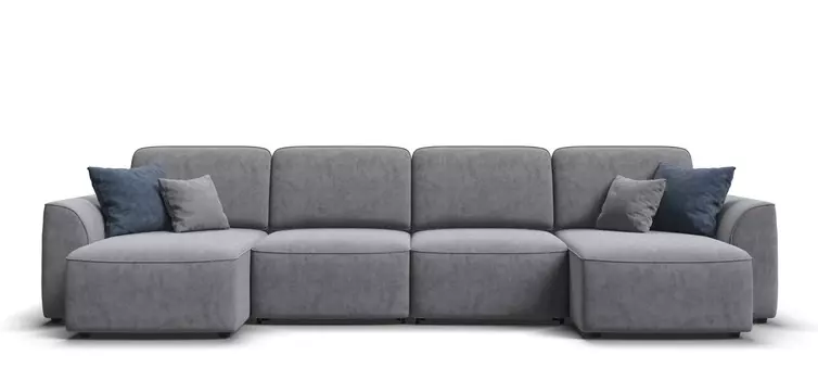 П-образный диван KING MODOOL Велюр Роял агат