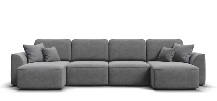 П-образный диван KING MODOOL Велюр Royal стоун