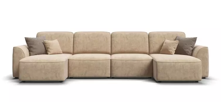 П-образный диван KING MODOOL Велюр Роял шампань