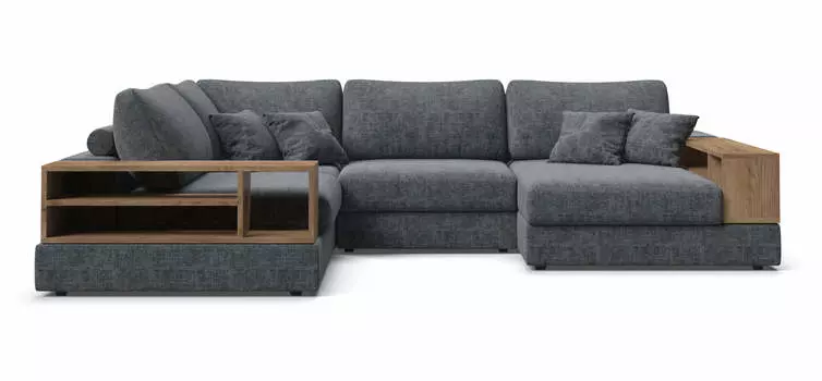 П-образный диван-кровать BOSS MODOOL шенилл IQ серый