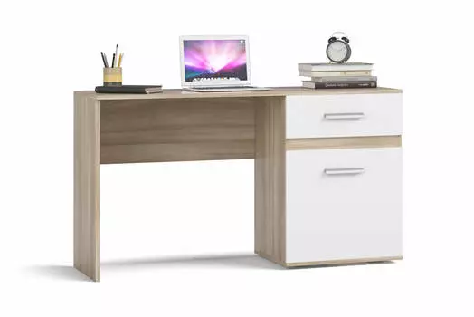 Письменный стол LUX Сонома, Белый снег