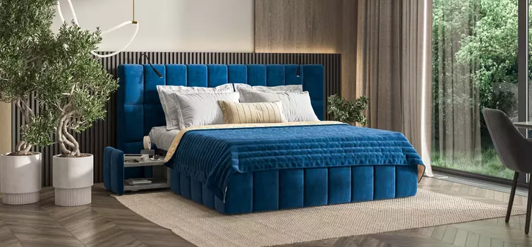 Покрывало BOSS.XO Monolit синий, Monolit санд