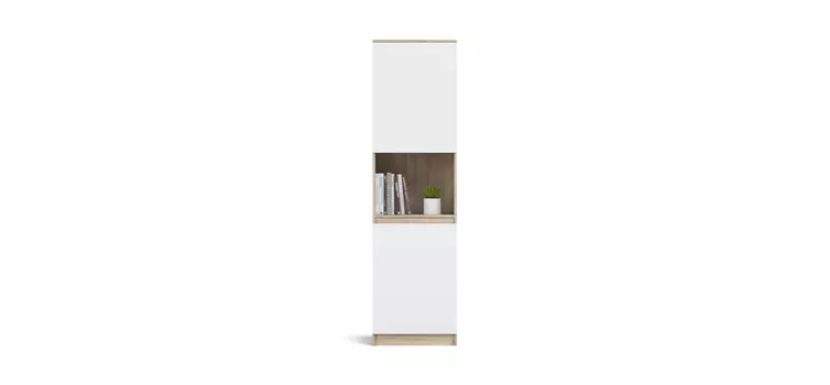 Шкаф Сплит 55 Белый снег фасад, Сонома