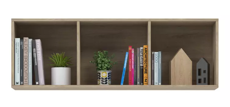 Стеллаж BOSS QUADRO Дуб Денвер Трюфель