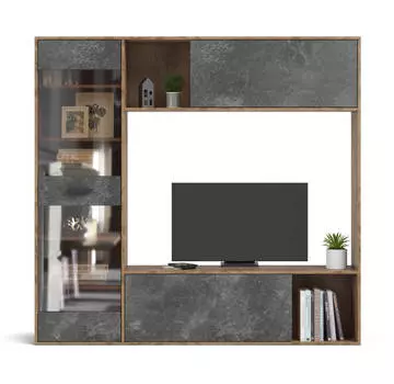 Стенка Лофт Крафт табачный, Бетон