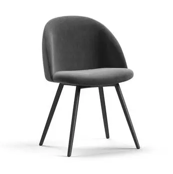 Стул Онтарио велюр Velutto Серый, Черный