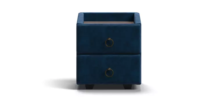 Тумба BOSS CLASSIC Monolit синий, Крафт табачный