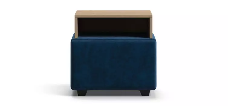 Тумба BOSS Monolit синий, орех селект