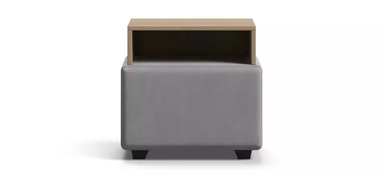 Тумба BOSS велюр MONOLIT Сталь, Орех Селект