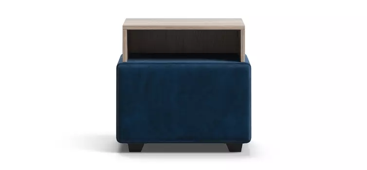 Тумба BOSS велюр Monolit Синий, Сонома