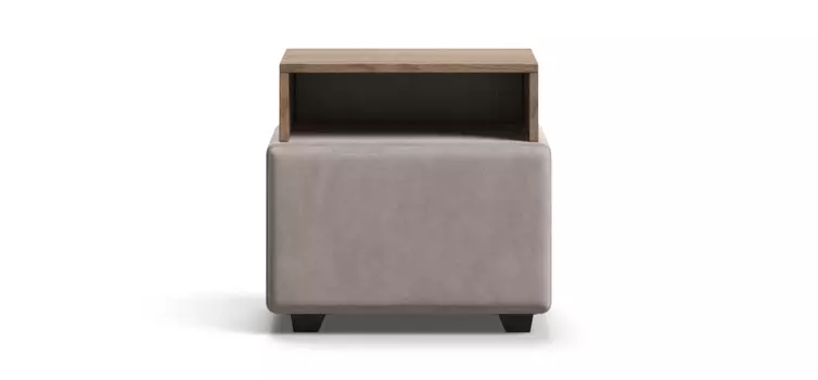 Тумба BOSS велюр MONOLIT Латте, Орех Селект