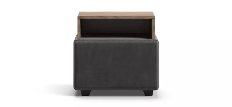 Тумба BOSS велюр Monolit Серый, Крафт табачный