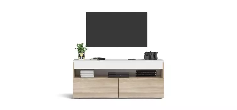 Тумба TV Симпл Сонома, Белый снег