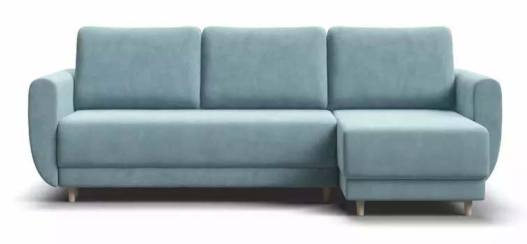 Угловой диван Астон велюр Monolit аква