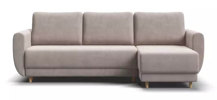 Угловой диван Астон велюр Monolit латте