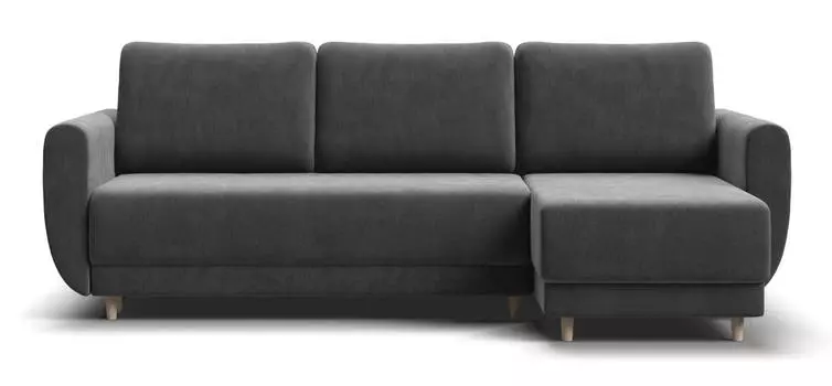 Угловой диван Астон велюр Monolit серый