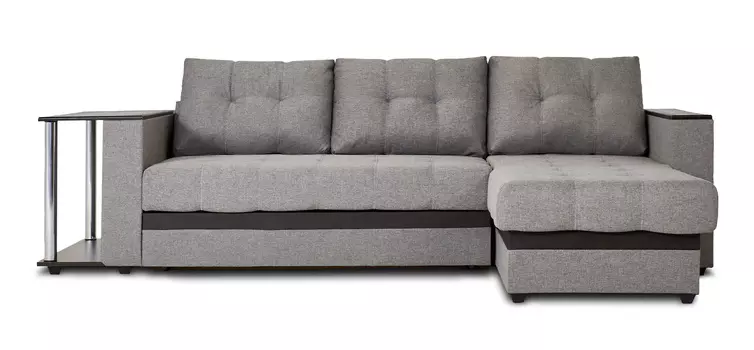 Угловой диван Атланта Люкс рогожка Malmo серый