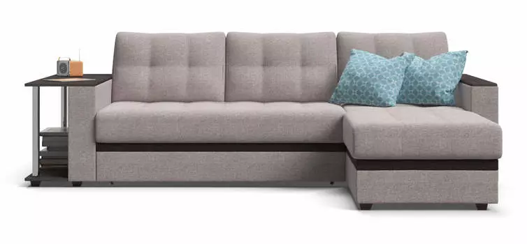 Угловой диван Атланта НПБ рогожка Malmo бежевый