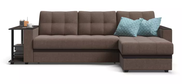 Угловой диван Атланта НПБ шенилл Soro браун
