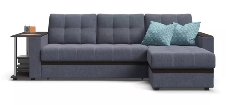 Угловой диван Атланта НПБ шенилл Soro графит