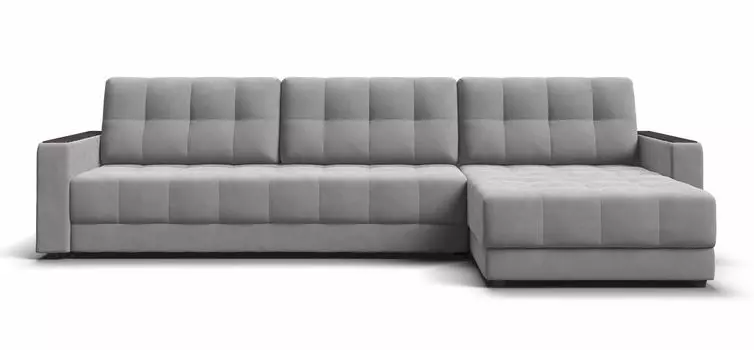 Угловой диван БОНД MAX велюр monolit сталь