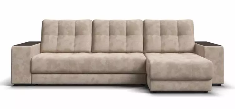 Угловой диван БОНД XL велюр Alkantara пепел