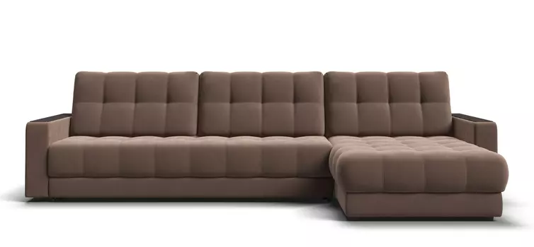 Угловой диван BOSS 3.0 MAX велюр Monolit мокко