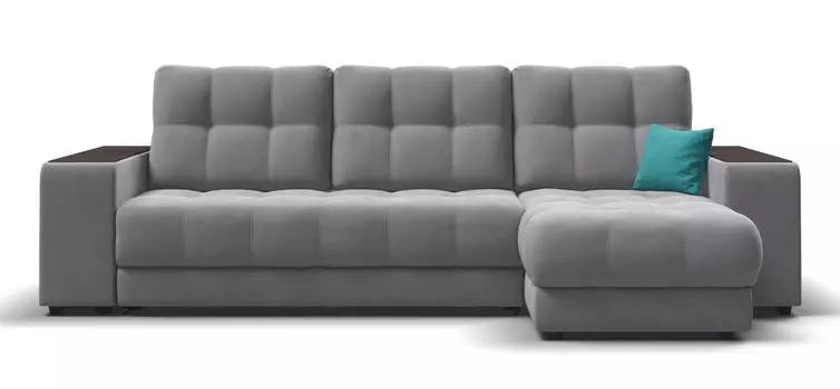 Угловой диван BOSS 3.0 XL велюр Monolit сталь